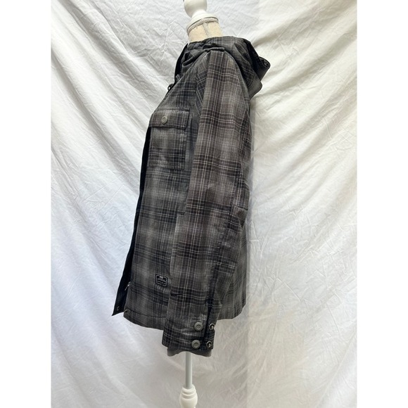 Nike Storm Fit Women's Bellevue Snowboarding Jacket Gray Plaid Full Zip Medium - Picture 3 of 9